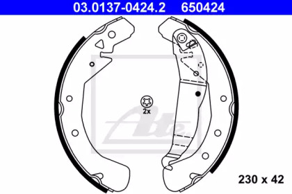 Комплект тормозных колодок ATE 03.0137-0424.2