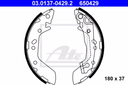 Комлект тормозных накладок ATE 03.0137-0429.2