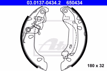 Комлект тормозных накладок ATE 03.0137-0434.2