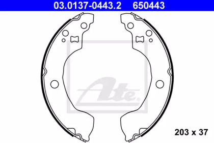 Комлект тормозных накладок ATE 03.0137-0443.2