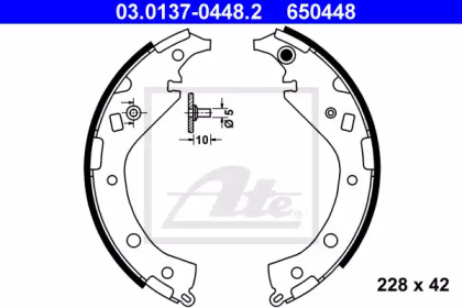 Комлект тормозных накладок ATE 03.0137-0448.2