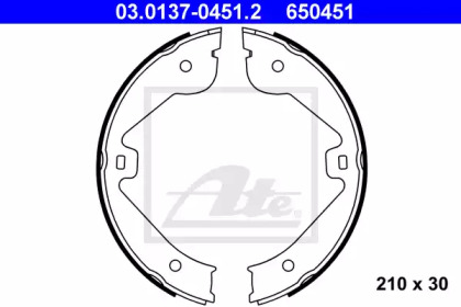 Комлект тормозных накладок ATE 03.0137-0451.2