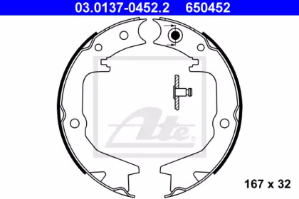 Комлект тормозных накладок ATE 03.0137-0452.2