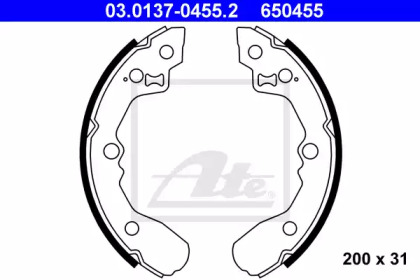 Комлект тормозных накладок ATE 03.0137-0455.2