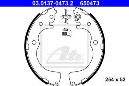 Комлект тормозных накладок ATE 03.0137-0473.2