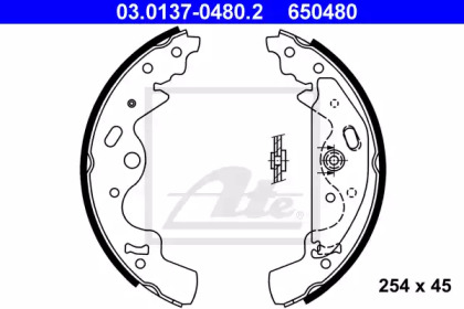 Комлект тормозных накладок ATE 03.0137-0480.2