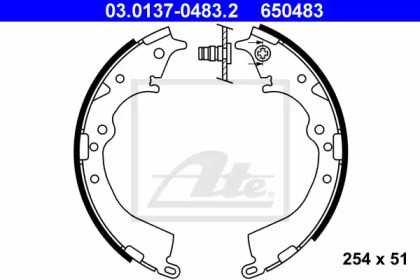 Комплект тормозных колодок ATE 03.0137-0483.2