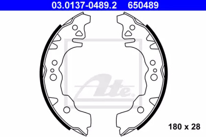 Комлект тормозных накладок ATE 03.0137-0489.2