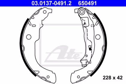 Комлект тормозных накладок ATE 03.0137-0491.2