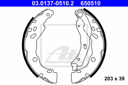 Комлект тормозных накладок ATE 03.0137-0510.2