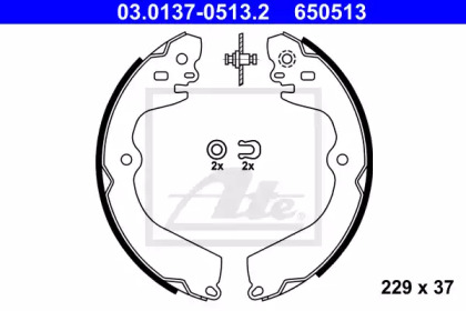 Комлект тормозных накладок ATE 03.0137-0513.2