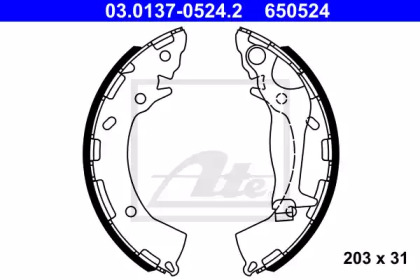 Комлект тормозных накладок ATE 03.0137-0524.2