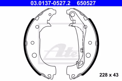 Комлект тормозных накладок ATE 03.0137-0527.2