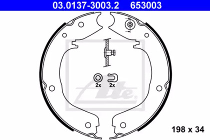 Комлект тормозных накладок ATE 03.0137-3003.2