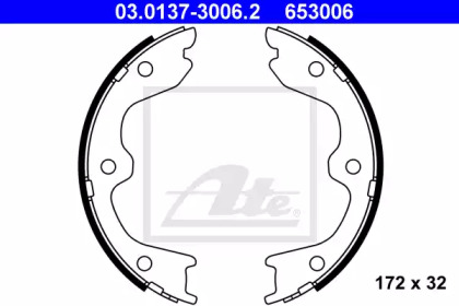 Комлект тормозных накладок ATE 03.0137-3006.2