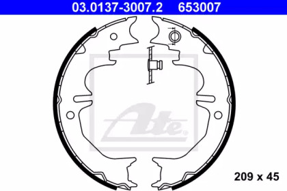 Комлект тормозных накладок ATE 03.0137-3007.2