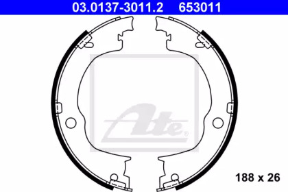 Комлект тормозных накладок ATE 03.0137-3011.2