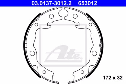 Комлект тормозных накладок ATE 03.0137-3012.2