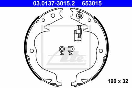 Комлект тормозных накладок ATE 03.0137-3015.2