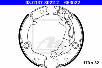 Комлект тормозных накладок ATE 03.0137-3022.2