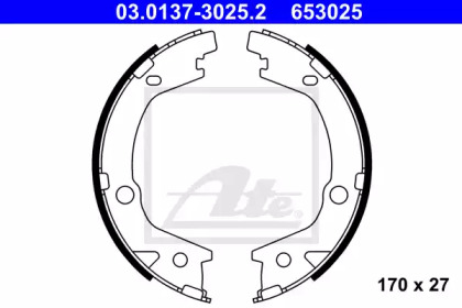 Комлект тормозных накладок ATE 03.0137-3025.2