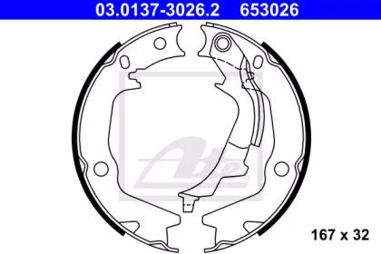 Комлект тормозных накладок ATE 03.0137-3026.2