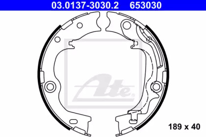 Комлект тормозных накладок ATE 03.0137-3030.2