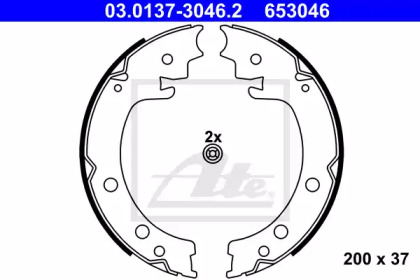 Комлект тормозных накладок ATE 03.0137-3046.2