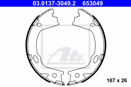 Комлект тормозных накладок ATE 03.0137-3049.2