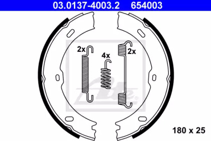 Комлект тормозных накладок ATE 03.0137-4003.2