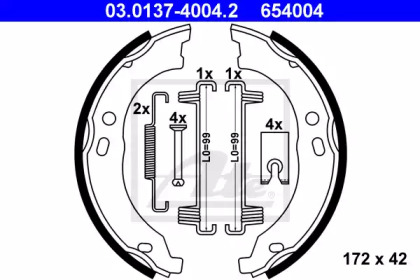 Комлект тормозных накладок ATE 03.0137-4004.2