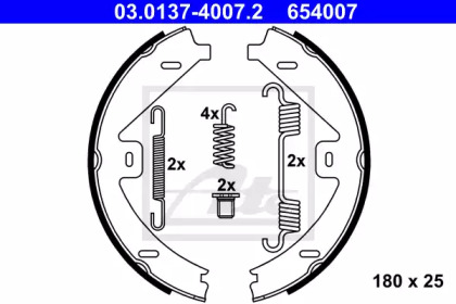 Комлект тормозных накладок ATE 03.0137-4007.2