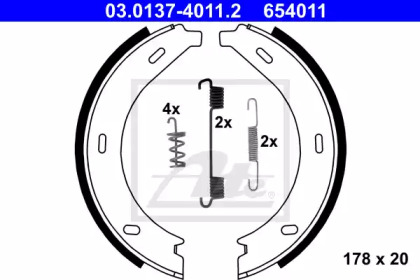 Комлект тормозных накладок ATE 03.0137-4011.2