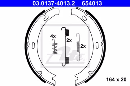 Комлект тормозных накладок ATE 03.0137-4013.2