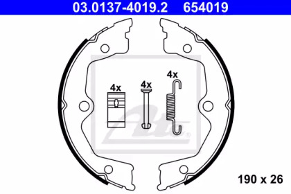 Комлект тормозных накладок ATE 03.0137-4019.2