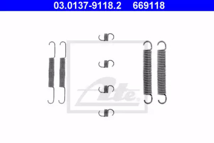 Комплектующие, тормозная колодка ATE 03.0137-9118.2