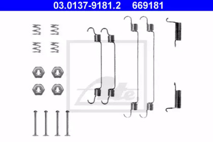 Комплектующие, тормозная колодка ATE 03.0137-9181.2