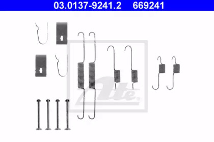 Комплектующие, тормозная колодка ATE 03.0137-9241.2