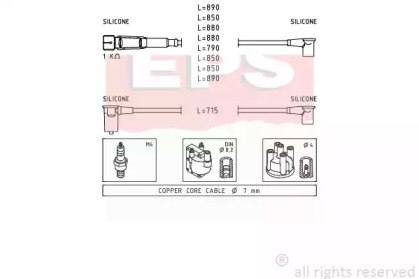 Комплект проводов зажигания EPS 1.501.310