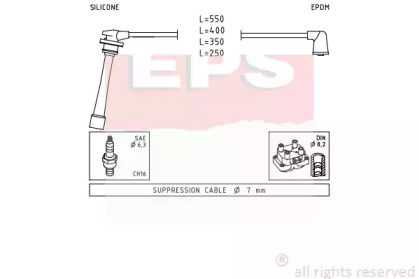 Комплект проводов зажигания EPS 1.501.385