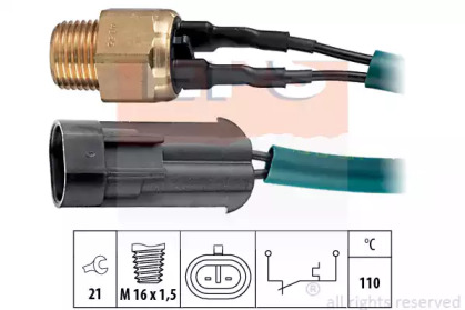 термовыключатель, сигнальная лампа охлаждающей жидкости EPS 1.840.055
