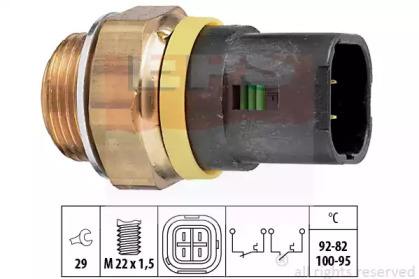 Термовыключатель, вентилятор радиатора EPS 1.850.658