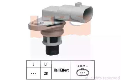Датчик, положение распределительного вала EPS 1.953.626