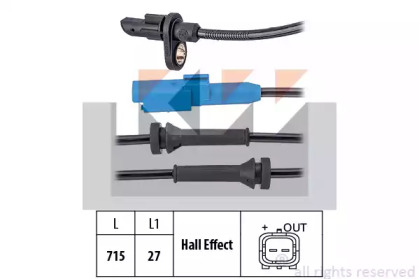Датчик, частота вращения колеса KW 460 171