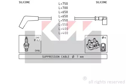 Комплект электропроводки KW 358 107