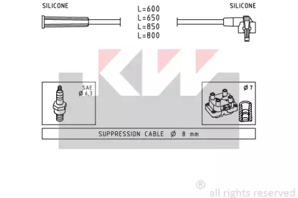 Комплект электропроводки KW 360 007