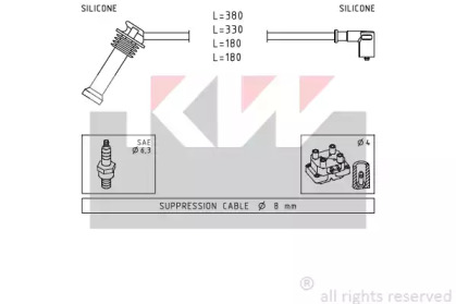 Комплект электропроводки KW 360 625