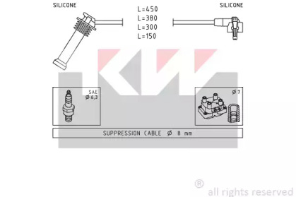 Комплект электропроводки KW 360 630