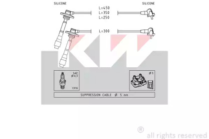 Комплект электропроводки KW 360 880