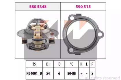 Термостат, охлаждающая жидкость KW 580 534